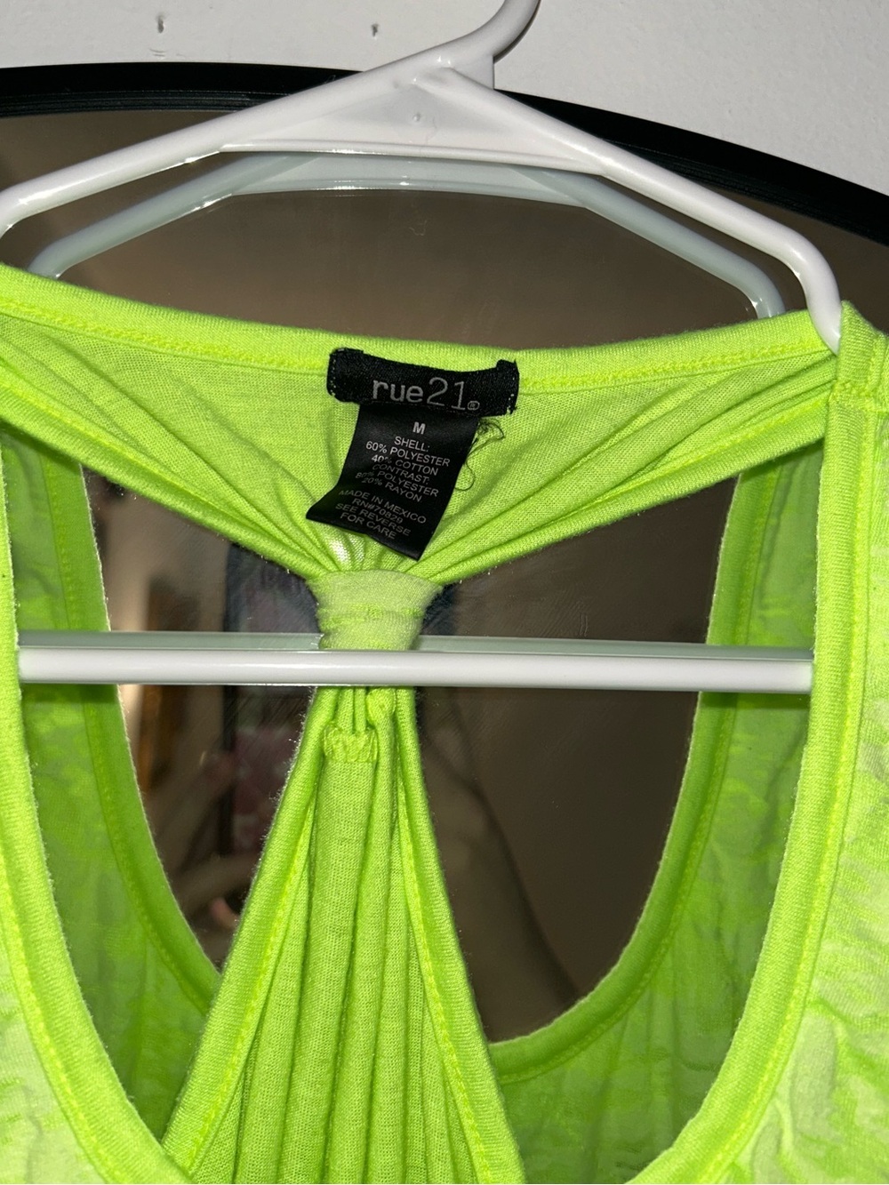 Y2k Rue 21 Neon Green Ruffle Tank Top - Picture 2 of 5